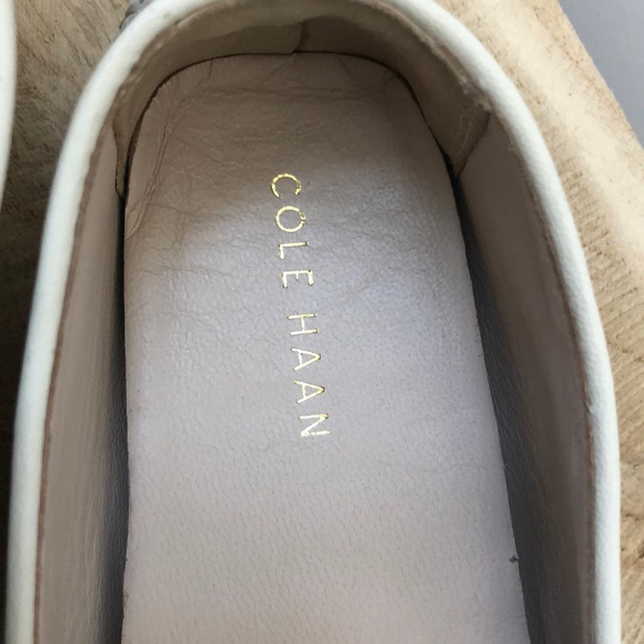 Cole Haan Ivory Driving Moccasins Loafers Size 5 1/2 - Picture 8 of 12